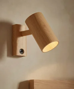 Adjustable Wooden Wall Spotlight With Warm Ambient Glow