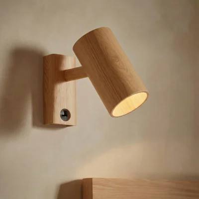 Adjustable Wooden Wall Spotlight With Warm Ambient Glow, Best Seller, Sale Off Today
